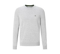 Lacoste AH2193 - Maglione basic da uomo con scollo rotondo, vestibilità regolare, Silver Chine (Cca)., M
