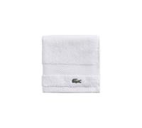 Lacoste Asciugamano ospite Heritage in cotone Supima, 33 x 33 cm, bianco
