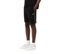 Lacoste bermuda uomo in felpa con banda logata nero