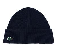 Czapka zimowa Lacoste Ribbed Knit Wool Golf - midnight blue - Blu