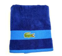 Lacoste Blu Royal Heritage Righe Supima Cotone Anelli, Anti Microbico Bagno Telo