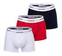 Boxer Lacoste Court blu navy bianco rosso (3 unità) - S