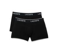 Lacoste Boxer da uomo in cotone elasticizzato, con logo, confezione da 2, colore nero, Nero , XL