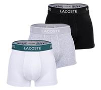 Boxer Lacoste Stretch Cotton Logo bianco grigio nero (3 unità) - S