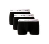LACOSTE Boxer nero / bianco Uomo - Premium - Biancheria e abbigliamento da mare - Intimo - Mutande - Boxer attillati LACOSTE L