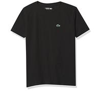 Lacoste Boy's Sport Short Sleeve Solid Ultra Dry T-Shirt, Nero/Bianco, 8 Bambini e Ragazzi