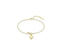 Lacoste Bracciale a Catena da Donna Collezione LOVE MY CROC in Acciaio Inossidabile (Oro o Argento) con Charm Cuore e Coccodrillo
