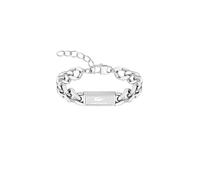 Lacoste Bracciale a catena da uomo della collezione BACKHAND acciaio inossidabile con placca incisa - 2040439