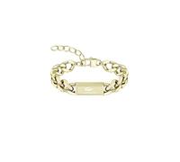 Lacoste Bracciale a catena da uomo della collezione BACKHAND oro giallo con placca incisa - 2040440