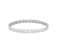Lacoste Bracciale a Maglie da Donna Collezione METROPOLE in Acciaio Inossidabile con Petit Piqué Inciso - 2040466