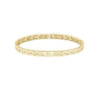Lacoste Bracciale a Maglie da Donna Collezione METROPOLE in Oro Giallo con Petit Piqué Inciso - 2040465