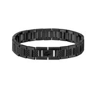 Lacoste Bracciale a Maglie da Uomo Collezione METROPOLE in Acciaio Inossidabile Decorato con Disegno Petit Piqué - 2040117