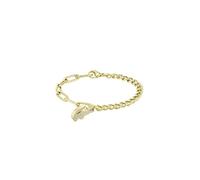 Lacoste Braccialetto a catena da donna Collezione CROCODILE con cristalli, Oro (Yellow Gold), Taglia Unica