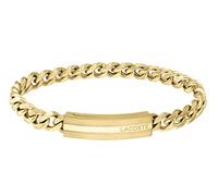 Lacoste Braccialetto a Catena da Uomo Collezione ADVENTURER in Oro Giallo con una Placca Incisa - 2040092