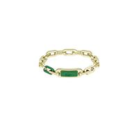 Lacoste Braccialetto a catena da uomo Collezione CREW in Oro Giallo con una Placca Incisa - 2040370