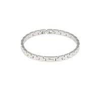 Lacoste Bracciale a Maglie da Donna Collezione METROPOLE in Acciaio Inossidabile con Petit Piqué Inciso - 2040466