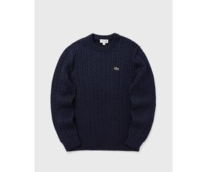 Lacoste Cable Knit Cotton Sweater men Pullovers blue in taglia:S