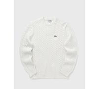 Lacoste Cable Knit Cotton Sweater men Pullovers white in taglia:XL