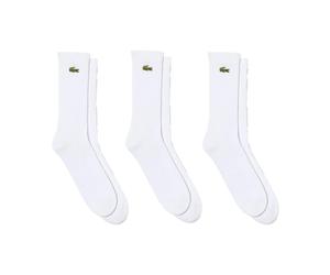 Lacoste - Calzini a coste con patch logo - - Underwear - Uomo - Bianco - S