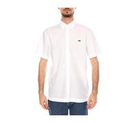 Lacoste - Camicia a Maniche Corte in Popeline Regular Fit - - Shirts - Uomo - Bianco - M