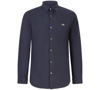 LACOSTE - Camicia blu con mini logo per uomo