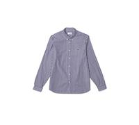 Lacoste Camicia a righe da uomo Regular Fit Bianco/Blu marino XL