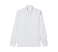 Lacoste - Camicia in Lino a Righe Blu Chiaro - - Shirts - Uomo - Blu - 4XL