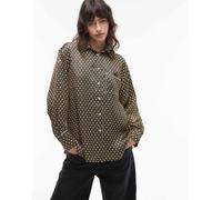 Lacoste - Camicia in raso con stampa beige-Multicolore S