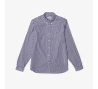 Lacoste Camicia Maniche Lunghe Regular Fit Bianco-Navy 41