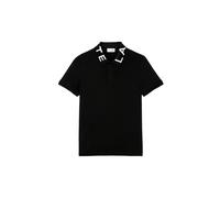 Lacoste - Camicia nera con colletto jacquard e logo - - Tops - Uomo - Nero - L