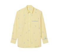 Lacoste - Camicia Oversize con Motivi Jacquard - - Blouses & Shirts - Donna - Giallo - M
