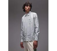 Lacoste - Camicia verde e bianca a righe 38-40