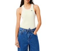 Lacoste canotta a costine donna panna