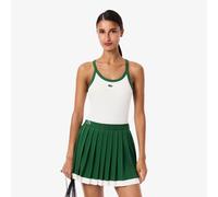 Lacoste Canottiera Donna - Bianco, Verde Scuro, Taglia: L