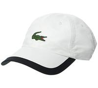 Lacoste Cappello da Uomo in Microfibra Big Croc Semi Fancy Sport, Bianco/Nero., Taglia Unica