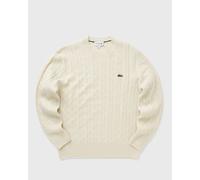 Lacoste CARDED WOOL CREW NECK SWEATER men Pullovers beige in taglia:L