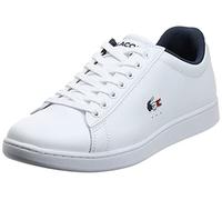 Lacoste Carnaby Evo TRI1 SMA, Sneakers Uomo, Wht/Nvy/Red, 42.5 EU