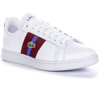 Lacoste Carnaby Pro 124 1 SMA Scarpe Da Tennis Bianche Maroon Uomo UK 7 - 12