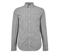 Lacoste CH2564 Camicia Casual Maniche Lo, Blanc/Marine, S/M Uomo