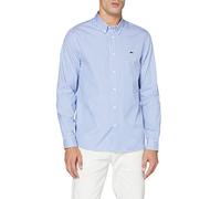 Lacoste Camicia Maniche Lunghe Regular Fit Bianco-Azzurro 44