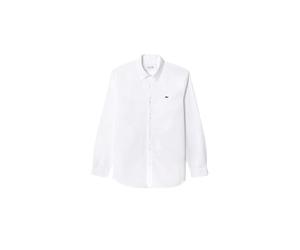 Lacoste CH5620 Camicia dalla vestibilità Regolare, Blanc, 43 Uomini