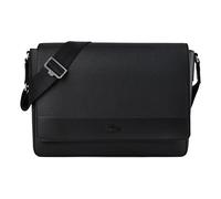 Lacoste Chantaco Cartella Messenger Vera Pelle 35 cm nero
