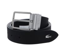 LACOSTE cintura Casual Plain Grained Leather Belt W90 Noir
