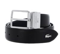LACOSTE cintura Elegance Punch Plain Leather Belt W115 Noir Marine