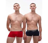 Lacoste - Confezione da 2 boxer aderenti blu e rosso-Multicolore XS