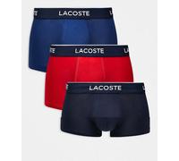 Lacoste Uomo Tronchetti di tracolla in cotone 3 pezzi, Multicolore
