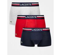 Lacoste - Confezione da 3 boxer aderenti multicolore XS