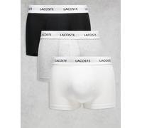 Lacoste - Confezione da 3 boxer aderenti neri, grigi e bianchi-Grigio L