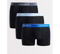 Lacoste - Confezione da 3 boxer neri con fascia in vita blu-Nero S