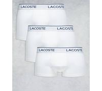 Lacoste - Confezione da 3 paia di boxer aderenti bianchi-Bianco M